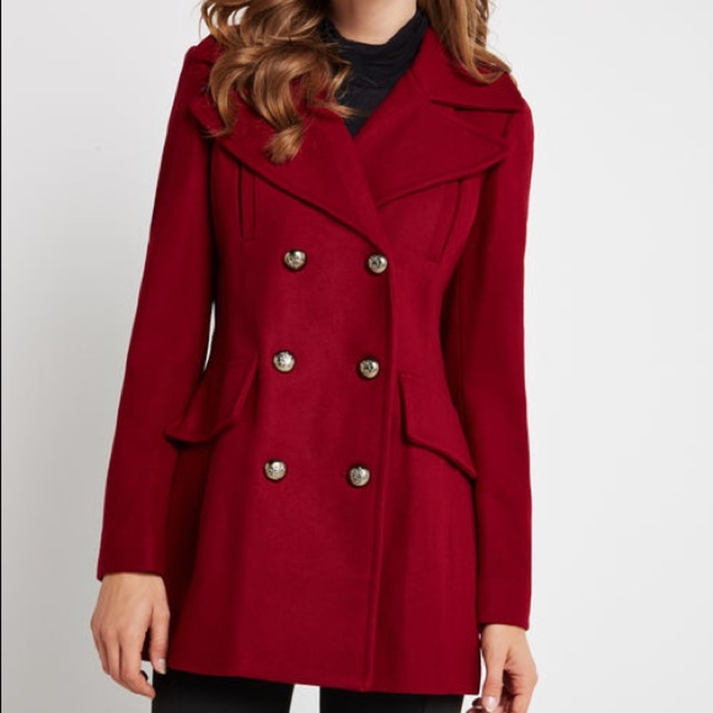 ♥️BCBG double-breasted Peacoat
